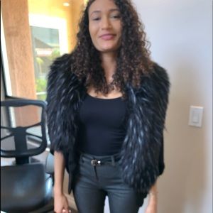 Bebe faux fur shawl/stole.